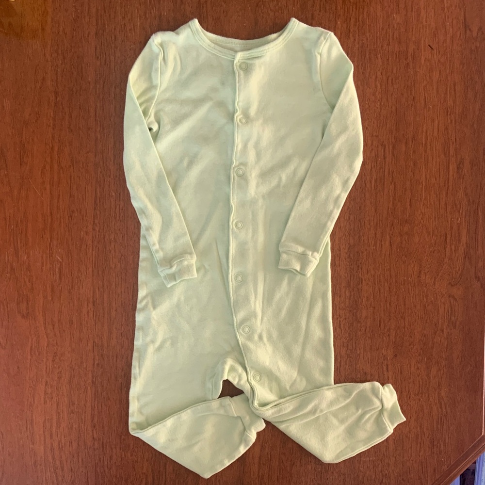 🍊5/$25 Joe Fresh Light Lime Green Baby Romper size 18-24m